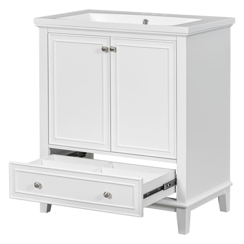 Modern Bathroom Vanity With Sink Combo, Multi Functional Cabinet With Doors And Drawer
