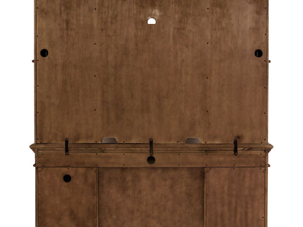Stigham - 5 Drawer Credenza With Hutch - Oak