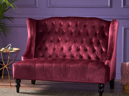 Nurturing - Upholstered Loveseat With Wing Back And Diamond Tufting
