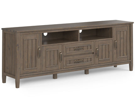 Lev - Handcrafted TV Media Stand - Smoky Brown