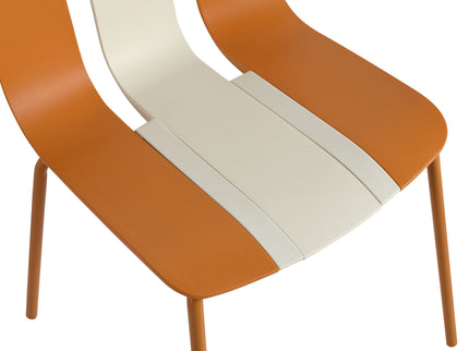 Modern Striped Blocking Single Chairs, Waterproof And Fade Resistant (Set of 4)