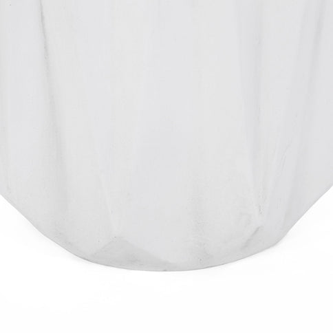 Outdoor Lightweight Concrete Side Table - Antique White