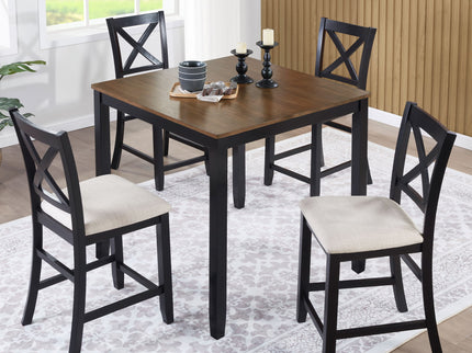 5 Piece Counter Height Dining Table Set With 4 Chairs