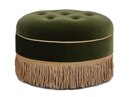 Yolanda - Round Upholstered Accent Ottoman