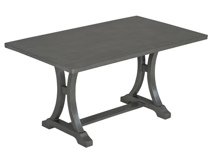 Dining Table Set With 4 Upholstered Chairs And Bench