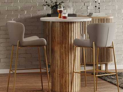 Modern Counter Stool With Upholstered Seat