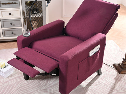 Recliner Chairs For Adults, Adjustable Recliner Sofa With Mobile Phone Holder & Cup Holder, Modern Reclining Chairs Fabric Push Back Recliner Chairs For Living Room, Bedroom