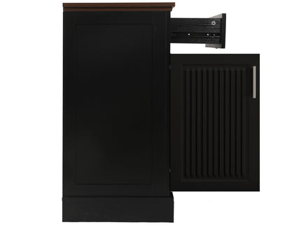 Fluted Sideboard Buffet Cabinet With 4 Doors And 3 Drawers