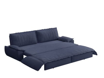 Queen Pull Out 3 In 1 Convertible Sleeper Sofa Bed - Blue