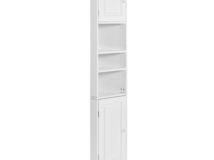 Multi Functional Corner Cabinet With Adjustable Shelves And 2 Doors