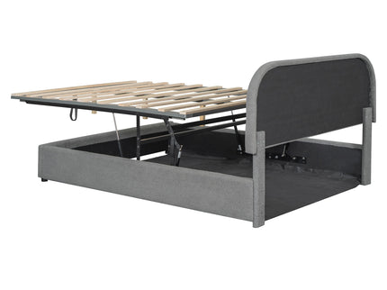 Upholstered Platform Bed With Hydraulic Storage System