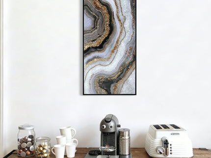 Canvas Painting Wall Art Framed, Artwork Decor, Picture Marble Print Paintings For Living Room - Frosted Glass / Gold