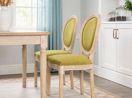 Upholstered With Round Back Dining Chairs (Set of 2)