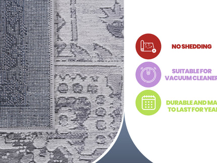 Marfi - 8' X 10' Oriental Area Rug - Silver