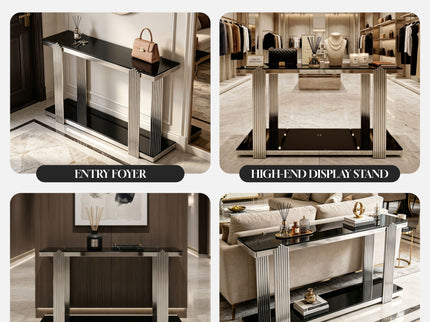 Console Table With Double Tier Storage