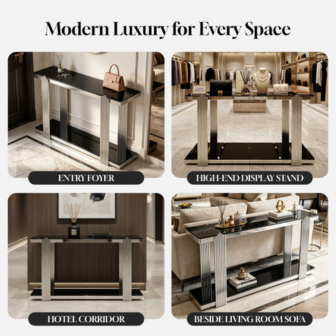 Console Table With Double Tier Storage
