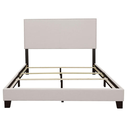 Ivory - Bed With Nailhead Trim