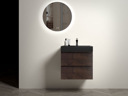 Alice - Bathroom Vanity Wall Mounted With Sink, Large Storage Floating Bathroom Vanity For Modern Bathroom, One-Piece Sink Basin Without Drain And Faucet