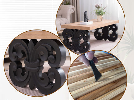 Ornate Scroll Base Coffee Table