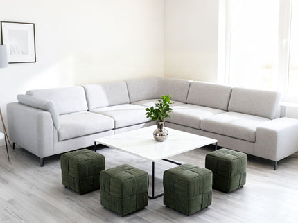 Modern Ottoman Foot Rest With Woven Design