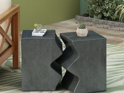 Rectangular Outdoor Indoor Accent Side Table (Set of 2)