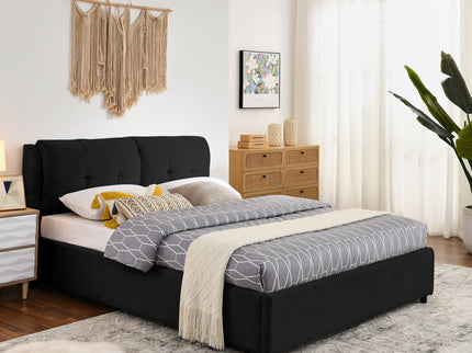Storage Upholstered Hydraulic Platform Bed With Integrated Headboard