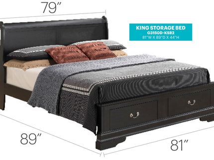 Upholstered Panel Sleigh Bed Design