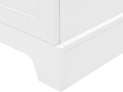 Storage Cabinet With Adjustable Shelves, 2 Doors, Rectangle Design For Bathroom