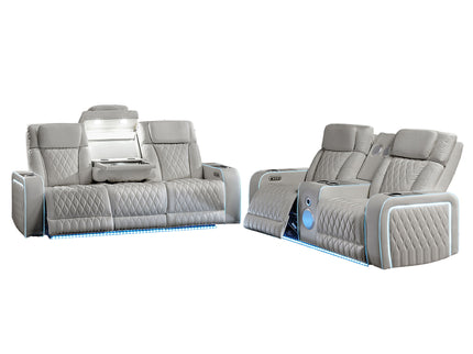 Electra - Power Reclining Set With Power Headrests, Massage And LED Lighting