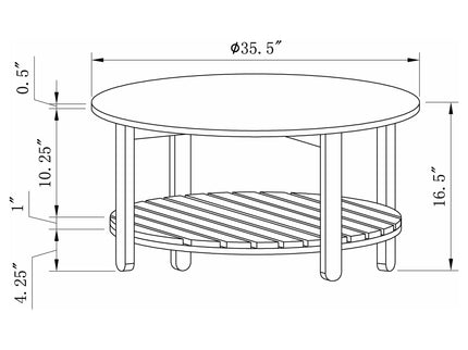 Brookson - Round 2 Piece Coffee And End Table Set - Natural