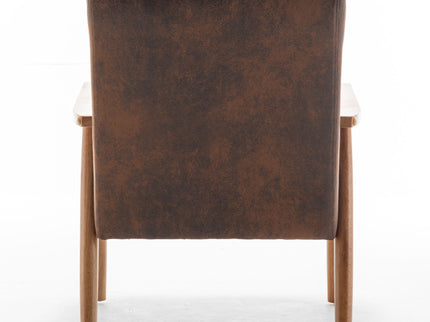 Wide Arm Chair - Light Brown