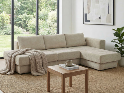 L-Shaped Modular Sofa With Double Layer Cushion