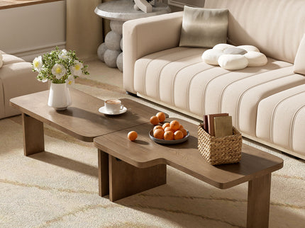 Modern Minimalist Coffee Table Set With Splicing Design