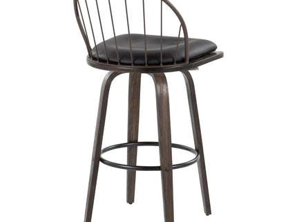 Riley - Industrial / Urban Fixed Height Barstool With Swivel With Removable Cushion (Set of 2)