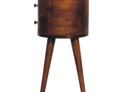 Mini Rounded Nightstand - Chestnut