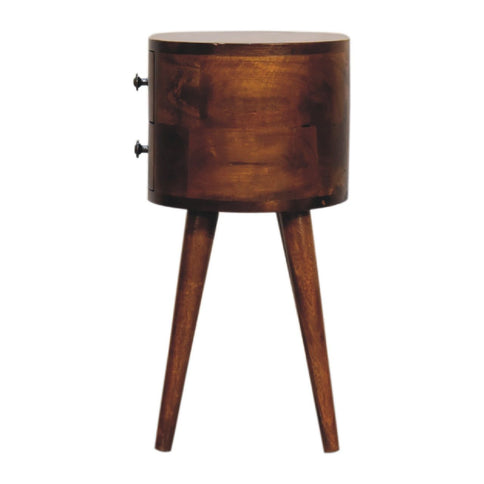 Mini Rounded Nightstand - Chestnut