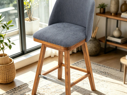 360° Swivel Bar Stool, Counter Height Kitchen Island Chair
