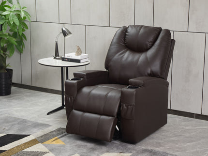 Modern Recliner Chair With Cup Holders, Remote Control