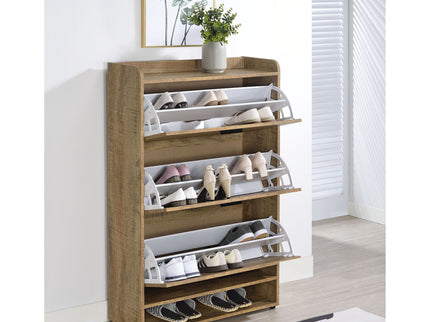 Claire - 3 Tier Shoe Cabinet - Brown