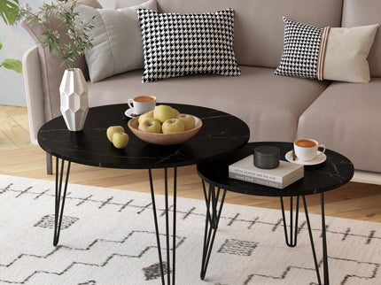 Round Nesting Coffee Table For Living Room (Set of 2)