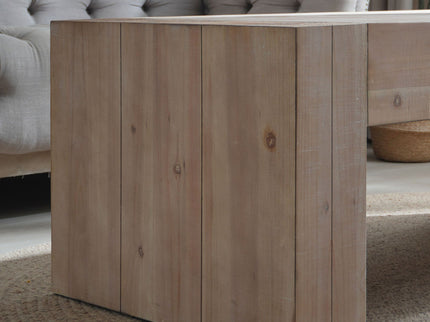 Modern Farmhouse Living Room Block Leg Coffee Table