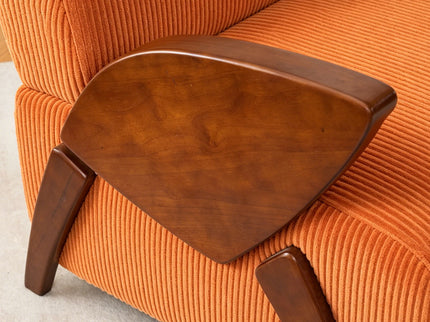 Armrest Accent Chair - Dark Orange