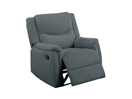 Manual Recliner With Upholstered Seat And Backrest Supportive Headrest