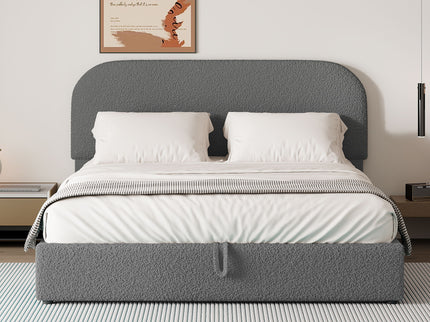 Upholstered Platform Bed With Hydraulic Storage System