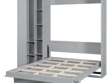 Murphy Wall Bed With Shelves, Wardrobe And LED Lights