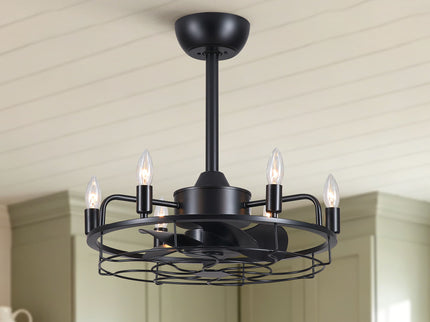 Modern Farmhouse Ceiling Fan, Adjustable Hanging