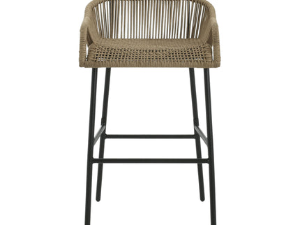 La Push - Outdoor Rope Barstool (Set of 2) - Black / Brown