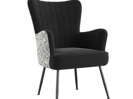 Accent Chair With Unique Print Fabric