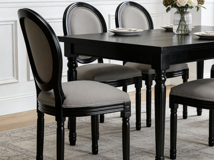 Upholstered & Round Back Dining Chairs (Set of 2)