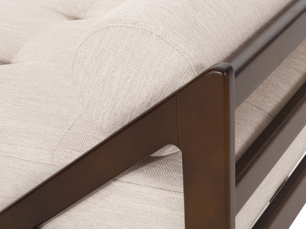 Chic Contemporary Chaise Lounge With Button Tufting And Bentwood Structure
